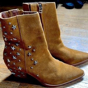 Matisse suede ankle boots with star studded detail